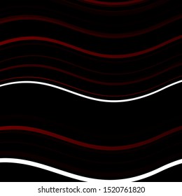 Dark Red vector template with curved lines. Colorful illustration in circular style with lines. Best design for your ad, poster, banner.