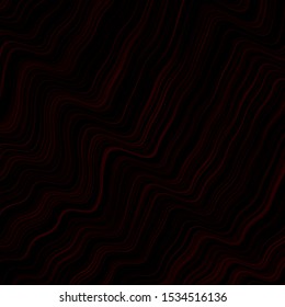 Dark Red vector template with curved lines. Colorful abstract illustration with gradient lines. A completely new design for your business.