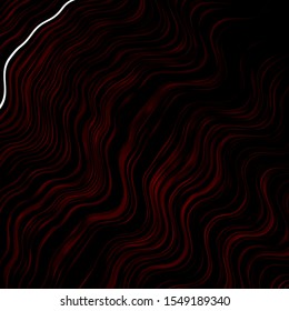 Dark Red vector template with curved lines. Colorful geometric sample with gradient curves.  Pattern for websites, landing pages.