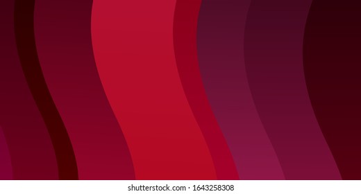 Dark Red vector template with curved lines. Bright illustration with gradient circular arcs. Best design for your posters, banners.