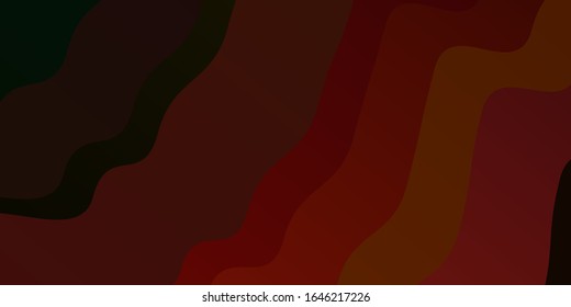 Dark Red vector template with curved lines. Colorful illustration, which consists of curves. Template for your UI design.