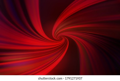 Plantilla de vector rojo oscuro con líneas curvas. Ilustración abstracta brillante con líneas irónicas. Una plantilla completamente nueva para su diseño.