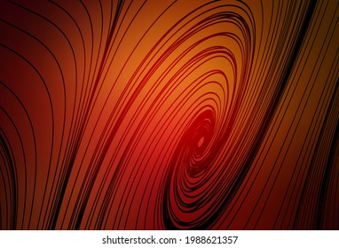 Dunkelrote Vektorvorlage mit geschwungenen Linien. Farbige Illustration im abstrakten Stil mit Farbverlauf. Ein Beispiel für Ihre Ideen.