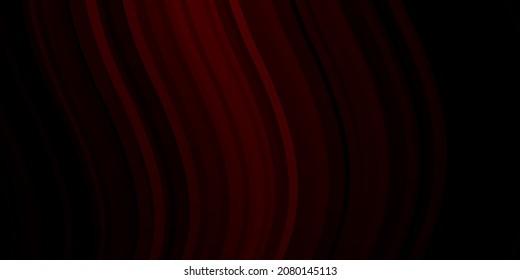 Dark Red vector template with curved lines. Illustration in abstract style with gradient curved.  Smart design for your promotions.