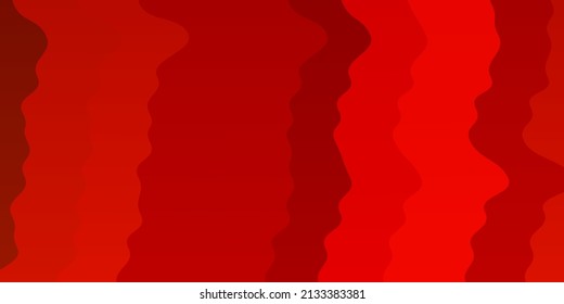 Dark Red vector template with curved lines. Colorful illustration in circular style with lines. Pattern for booklets, leaflets.