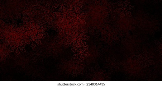 Dark red vector template with curved lines. Illustration in abstract style with gradient curved.  Pattern for websites, landing pages.