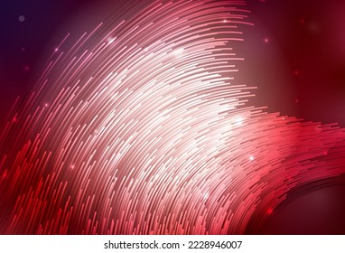 Plantilla de vector rojo oscuro con líneas curvas. Ilustración abstracta brillante con líneas irónicas. Patrón elegante para un libro de marca.