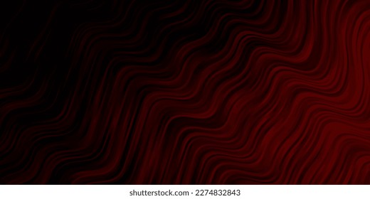 Dark Red vector template with curved lines. Brand new colorful illustration with bent lines. Pattern for busines booklets, leaflets