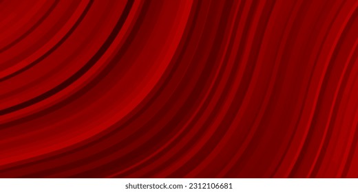 Plantilla de vector rojo oscuro con líneas curvas. Ilustración colorida en estilo abstracto con líneas dobladas. Patrón para sitios web, páginas de inicio.