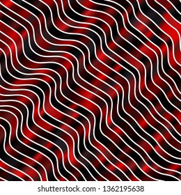 Dark Red vector template with curves. Colorful abstract illustration with gradient curves. Template for cellphones.