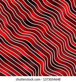 Dark Red vector template with curves. Bright sample with colorful bent lines, shapes. Best design for your posters, banners.