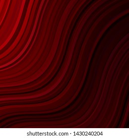 Dark Red vector template with curves. Colorful illustration, which consists of curves. Smart design for your promotions.
