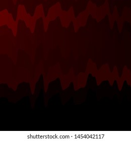 Dark Red vector template with curves. Abstract illustration with bandy gradient lines. Best design for your ad, poster, banner.