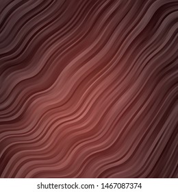 Dark Red vector template with curves. Abstract illustration with bandy gradient lines. Best design for your ad, poster, banner.