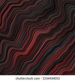 Dark Red vector template with curves. Colorful illustration with curved lines. Pattern for booklets, leaflets.