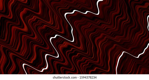 Dark Red vector template with curves. Brand new colorful illustration with bent lines. Design for your business promotion.