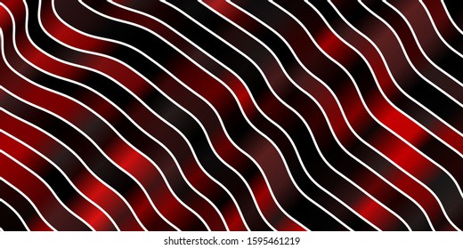 Dark Red vector template with curves. Colorful illustration in abstract style with bent lines. Best design for your posters, banners.