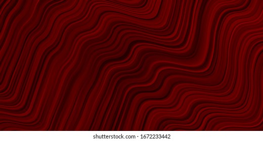 Dark Red vector template with curves. Brand new colorful illustration with bent lines. Pattern for business booklets, leaflets