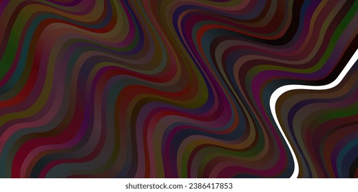 Dark Red vector template with curves. Abstract illustration with gradient bows. Pattern for websites, landing pages.
