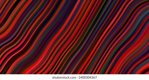 Dark Red vector template with curves. Colorful abstract illustration with gradient curves. Design for your business promotion.