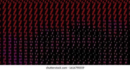 Dark Red vector template with esoteric signs. Retro design in abstract style with witchcraft forms. Simple design for occult depiction.