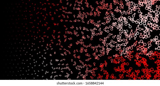 Dark Red vector template with esoteric signs. Abstract illustration with gothic gradient shapes. Best design halloween events.