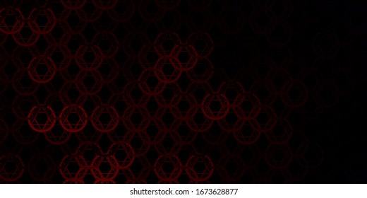 Dark Red vector template with esoteric signs. Retro design in abstract style with witchcraft forms. Design for magic, spiritual events.