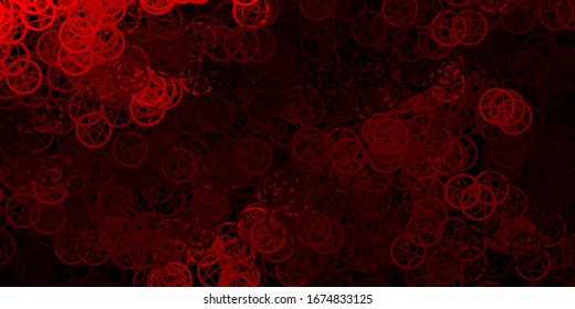 Dark Red vector template with esoteric signs. Retro design in abstract style with witchcraft forms. Simple design for occult depiction.