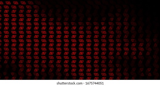 Dark Red vector template with esoteric signs. Retro design in abstract style with witchcraft forms. Background for esoteric, mystic designs.