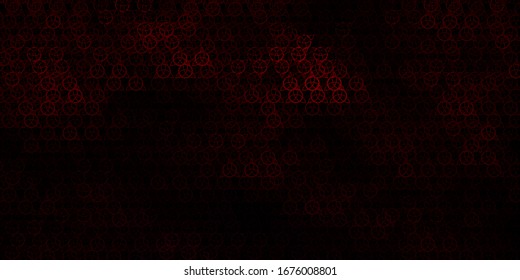 Dark Red vector template with esoteric signs. Retro design in abstract style with witchcraft forms. Background for esoteric, mystic designs.