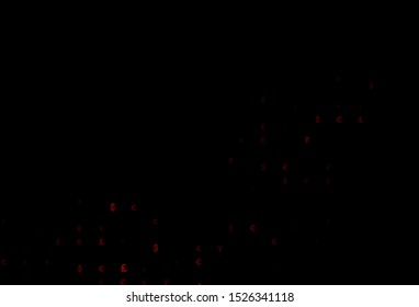 Dark Red vector template with EUR, JPY, GBP. Illustration with EUR, JPY, GBP signs on white template. The pattern can be used as ads, poster, banner for payments.