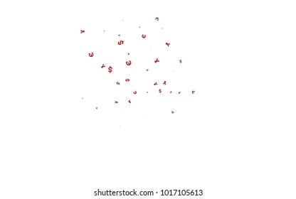 Dark Red vector template with Euro, Dollar, Yen. Shining colored illustration with EUR, USD, JPY signs. Best design for your ad, poster, banner of money.