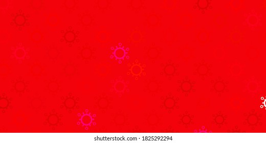 Dark red vector template with flu signs. Simple design in abstract style with infection forms. Simple design against epidemic information.