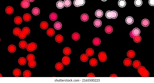 Dark red vector template with flu signs. Colorful abstract illustration with gradient medical shapes. Wallpaper for health protection.