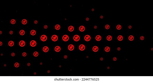 Dark Red vector template with flu signs. Abstract illustration with biological gradient shapes. Design for biohazard warning.
