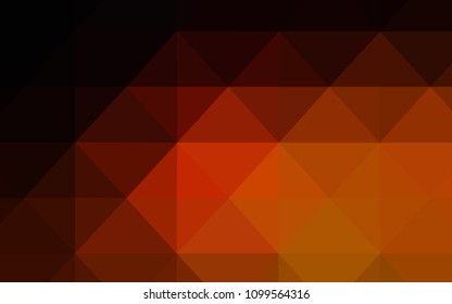 Dark Red vector template with gradient triangles. Modern abstract illustration with triangles. Brand new style for your business design.