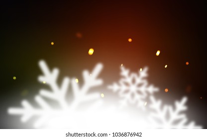 Dark Red vector template with ice snowflakes. Decorative shining illustration with snow on abstract template. The template can be used as a new year background.