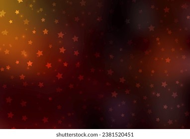 Dark Red vector template with ice snowflakes, stars. Modern geometrical abstract illustration with snowflakes. New Year design for business advert.