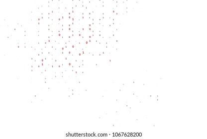 Dark Red vector template with isolated numerals. Abstract illustration with colored algebra signs. Template can be used as a background for ads of typography.