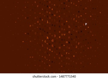 Dark Red vector template with isolated letters. Modern geometrical illustration with ABC english symbols. Smart design for promotion of university.