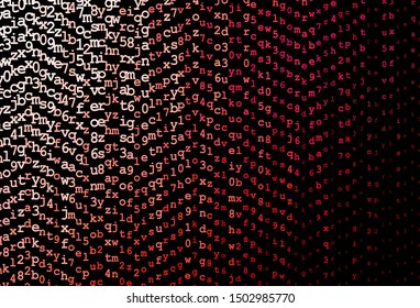 Dark Red vector template with isolated letters. Colored alphabet signs with gradient on white background. Pattern for school, grammar websites.
