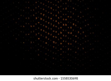 Dark Red vector template with isolated letters. Modern geometrical illustration with ABC english symbols. Smart design for promotion of university.