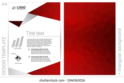 Dark Red vector  template for landing pages. Beautiful colored sample in A4 size. Beautiful design for cover of notepads.