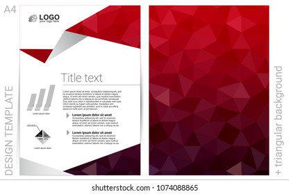 Dark Red vector  template for landing pages. Booklet with textbox on colorful abstract background. New design for a poster, banner of your website.