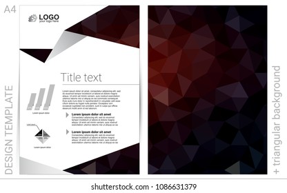 Dark Red vector  template for landing pages. Booklet with textbox on colorful abstract background. Pattern for beautiful business cards, folders.
