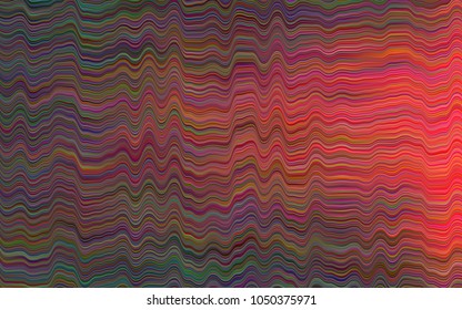 Dark Red vector template with lava shapes. Shining illustration, which consist of blurred lines, circles. The template for cell phone backgrounds.