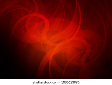 Dark Red vector template with lava shapes. A sample with blurred bubble shapes. New composition for your brand book.