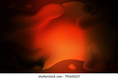 Dark Red vector template with lava shapes. Colorful abstract illustration with gradient lines. Textured wave pattern for backgrounds.