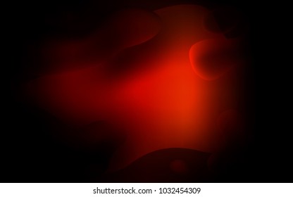 Dark Red vector template with lines, ovals. Blurred geometric sample with gradient bubbles.  A new texture for your  ad, booklets, leaflets.