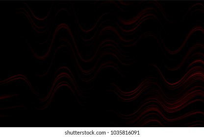 Dark Red vector template with lines, ovals. A vague circumflex abstract illustration with gradient. A completely new marble design for your business.